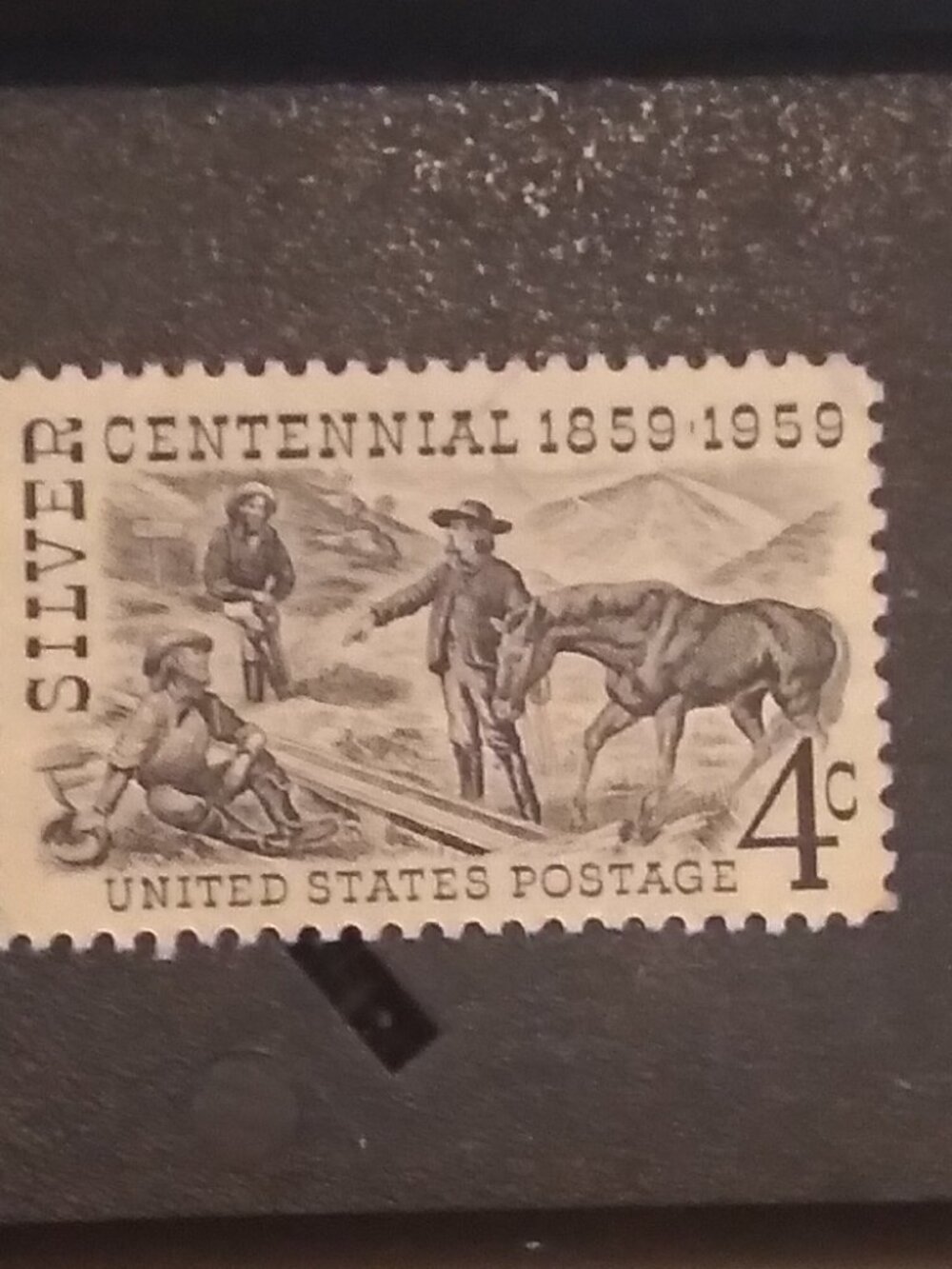 Framed Collectible Postage Stamp - Nevada Comstock Lode